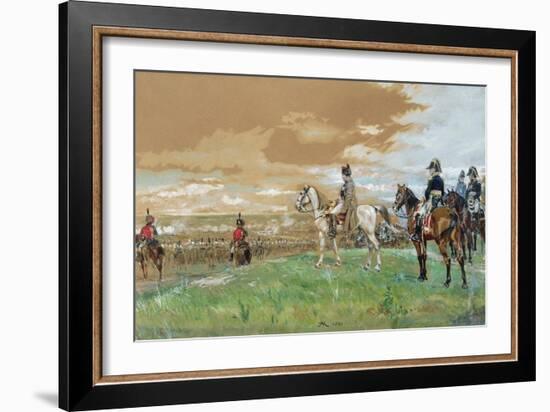 Jena (Napoleon on Horseback) 1880-Jean-Louis Ernest Meissonier-Framed Giclee Print