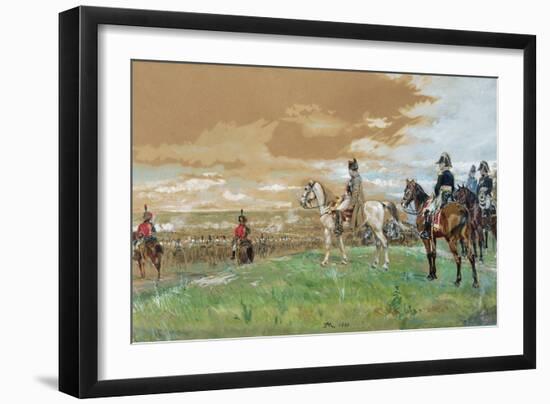 Jena (Napoleon on Horseback) 1880-Jean-Louis Ernest Meissonier-Framed Giclee Print