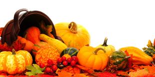 Autumn Pumpkin Patch with Rustic Old Red Barn and Fall Colors-jenifoto-Photographic Print