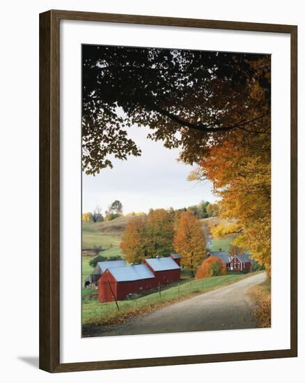 Jenne Farm in Autumn, Reading, Vermont, USA-Walter Bibikow-Framed Photographic Print