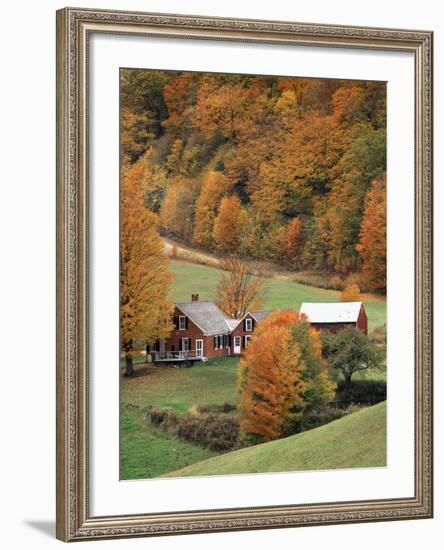 Jenne Farm in Autumn, Reading, Vermont, USA-Walter Bibikow-Framed Photographic Print