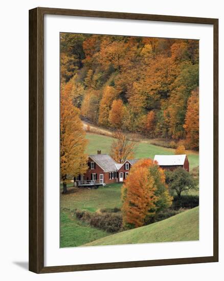 Jenne Farm in Autumn, Reading, Vermont, USA-Walter Bibikow-Framed Photographic Print