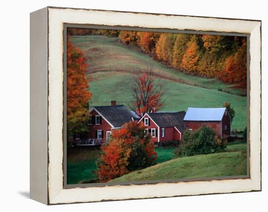 Jenne Farm in the Fall, near Woodstock, Vermont, USA-Charles Sleicher-Framed Premier Image Canvas