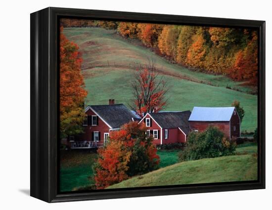 Jenne Farm in the Fall, near Woodstock, Vermont, USA-Charles Sleicher-Framed Premier Image Canvas