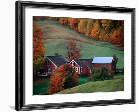 Jenne Farm in the Fall, near Woodstock, Vermont, USA-Charles Sleicher-Framed Photographic Print