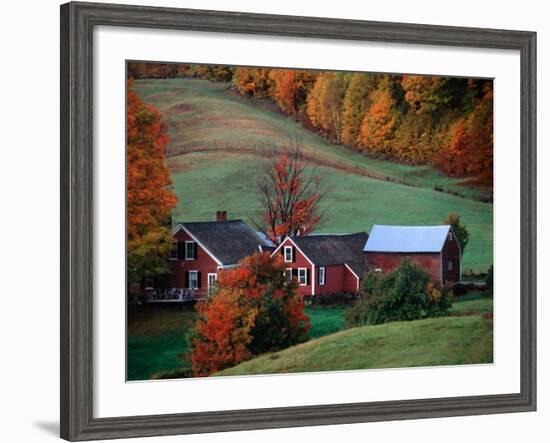 Jenne Farm in the Fall, near Woodstock, Vermont, USA-Charles Sleicher-Framed Photographic Print