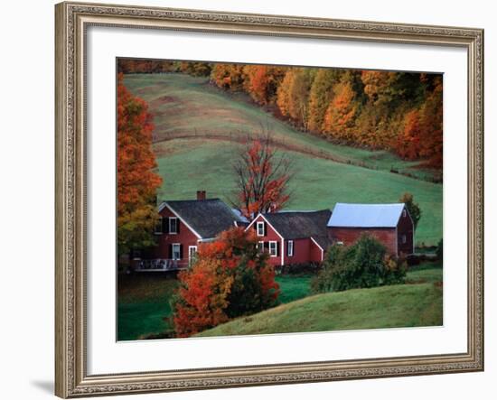 Jenne Farm in the Fall, near Woodstock, Vermont, USA-Charles Sleicher-Framed Photographic Print