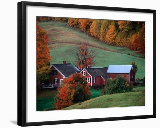 Jenne Farm in the Fall, near Woodstock, Vermont, USA-Charles Sleicher-Framed Photographic Print