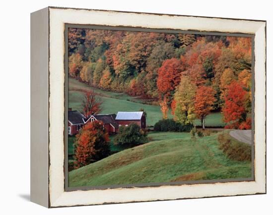 Jenne Farm in the Fall, near Woodstock, Vermont, USA-Charles Sleicher-Framed Premier Image Canvas