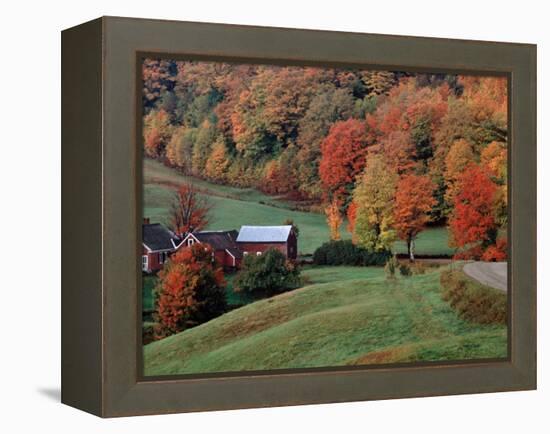 Jenne Farm in the Fall, near Woodstock, Vermont, USA-Charles Sleicher-Framed Premier Image Canvas