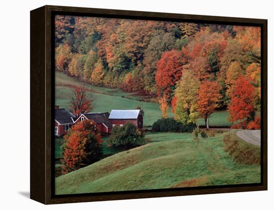 Jenne Farm in the Fall, near Woodstock, Vermont, USA-Charles Sleicher-Framed Premier Image Canvas