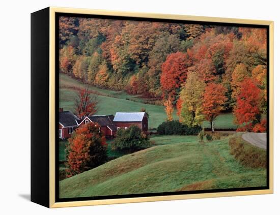 Jenne Farm in the Fall, near Woodstock, Vermont, USA-Charles Sleicher-Framed Premier Image Canvas