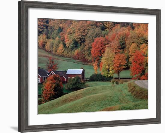 Jenne Farm in the Fall, near Woodstock, Vermont, USA-Charles Sleicher-Framed Photographic Print