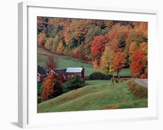 Jenne Farm in the Fall, near Woodstock, Vermont, USA-Charles Sleicher-Framed Photographic Print