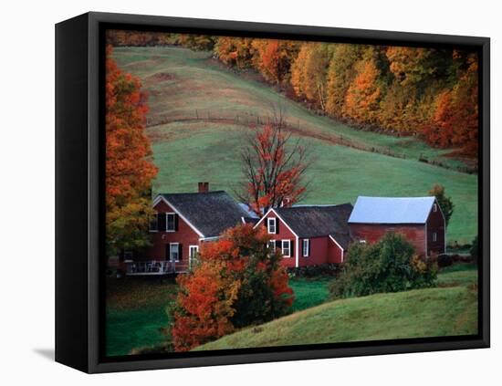 Jenne Farm in the Fall, near Woodstock, Vermont, USA-Charles Sleicher-Framed Premier Image Canvas