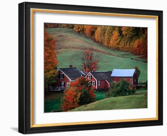 Jenne Farm in the Fall, near Woodstock, Vermont, USA-Charles Sleicher-Framed Photographic Print