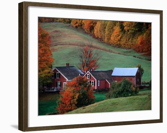 Jenne Farm in the Fall, near Woodstock, Vermont, USA-Charles Sleicher-Framed Photographic Print