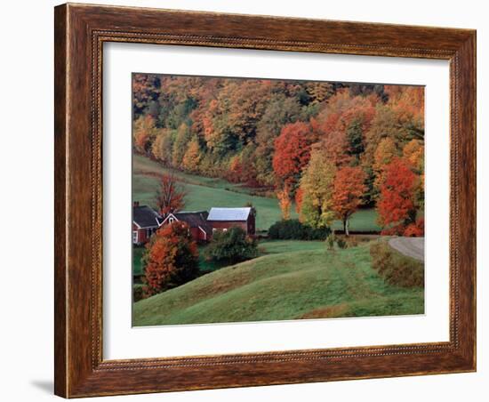 Jenne Farm in the Fall, near Woodstock, Vermont, USA-Charles Sleicher-Framed Photographic Print