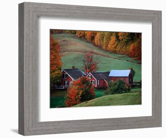 Jenne Farm in the Fall, near Woodstock, Vermont, USA-Charles Sleicher-Framed Photographic Print