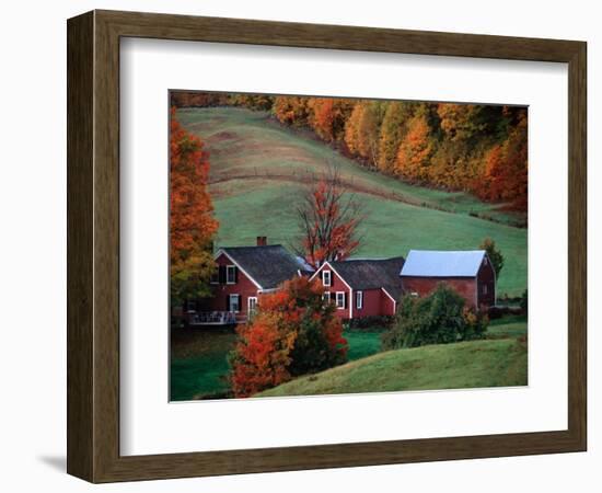 Jenne Farm in the Fall, near Woodstock, Vermont, USA-Charles Sleicher-Framed Photographic Print