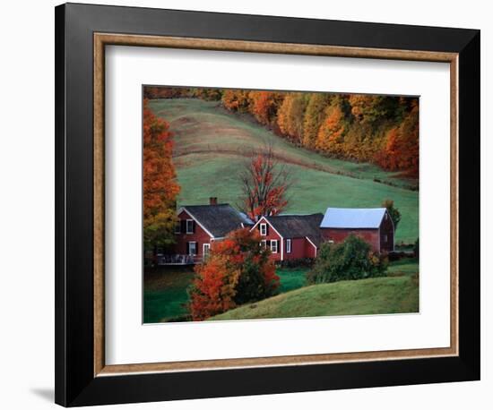 Jenne Farm in the Fall, near Woodstock, Vermont, USA-Charles Sleicher-Framed Photographic Print