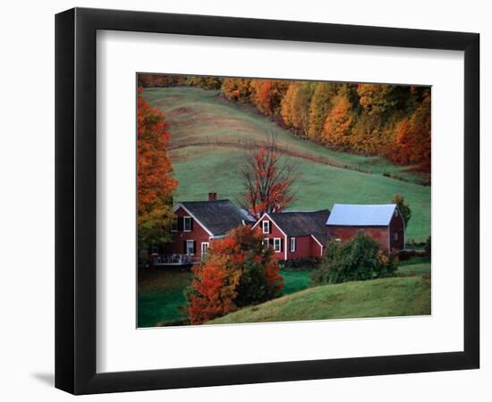 Jenne Farm in the Fall, near Woodstock, Vermont, USA-Charles Sleicher-Framed Photographic Print