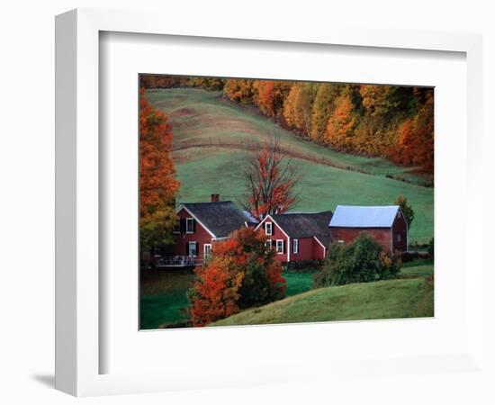 Jenne Farm in the Fall, near Woodstock, Vermont, USA-Charles Sleicher-Framed Photographic Print