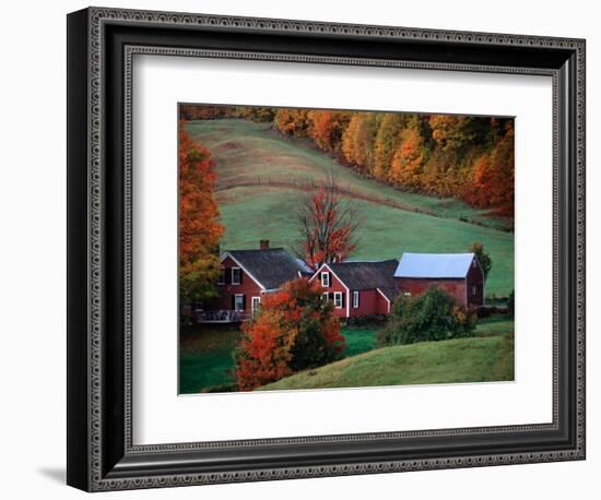 Jenne Farm in the Fall, near Woodstock, Vermont, USA-Charles Sleicher-Framed Photographic Print