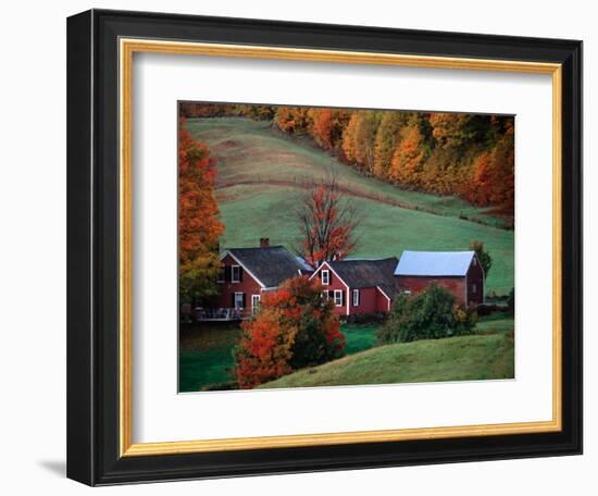 Jenne Farm in the Fall, near Woodstock, Vermont, USA-Charles Sleicher-Framed Photographic Print