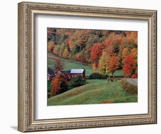 Jenne Farm in the Fall, near Woodstock, Vermont, USA-Charles Sleicher-Framed Photographic Print