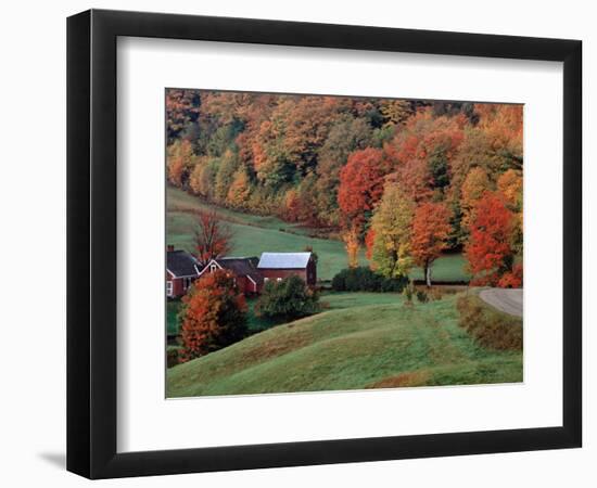 Jenne Farm in the Fall, near Woodstock, Vermont, USA-Charles Sleicher-Framed Photographic Print