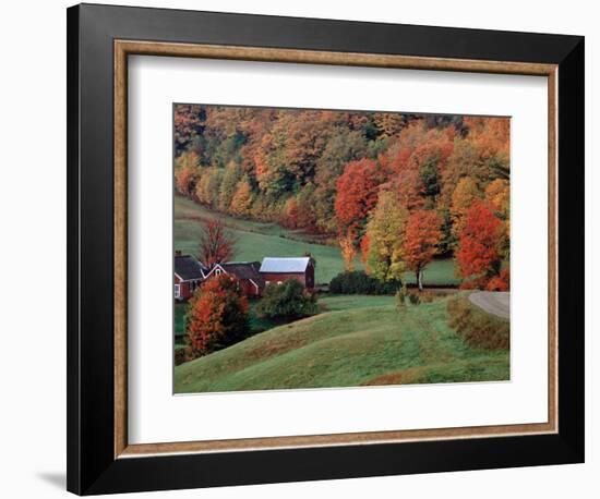 Jenne Farm in the Fall, near Woodstock, Vermont, USA-Charles Sleicher-Framed Photographic Print