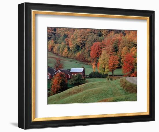 Jenne Farm in the Fall, near Woodstock, Vermont, USA-Charles Sleicher-Framed Photographic Print