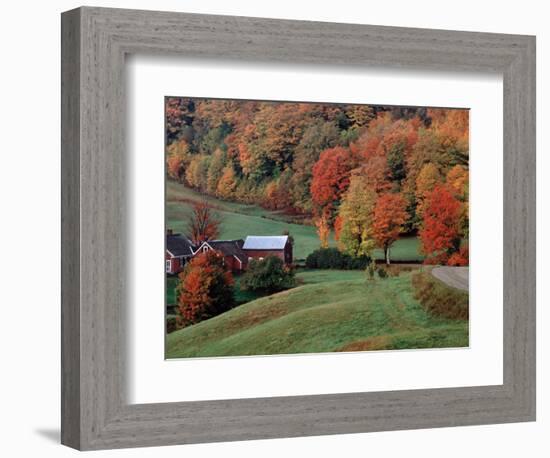 Jenne Farm in the Fall, near Woodstock, Vermont, USA-Charles Sleicher-Framed Photographic Print