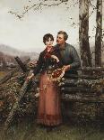 Love's Young Dream, 1887-Jennie Augusta Brownscombe-Framed Premier Image Canvas