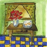 Fruit Bowl and Paisly Curtain-Jennifer Frances Azadmanesh-Framed Giclee Print