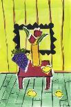 Fruit Bowl and Paisly Curtain-Jennifer Frances Azadmanesh-Framed Giclee Print