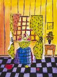 Fruit Bowl and Paisly Curtain-Jennifer Frances Azadmanesh-Giclee Print