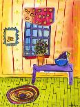 Flowers and Fishbowl-Jennifer Frances Azadmanesh-Framed Giclee Print