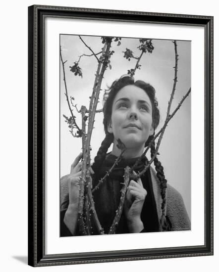 Jennifer Jonesin Scene from "Song of Bernadette"-John Florea-Framed Premium Photographic Print