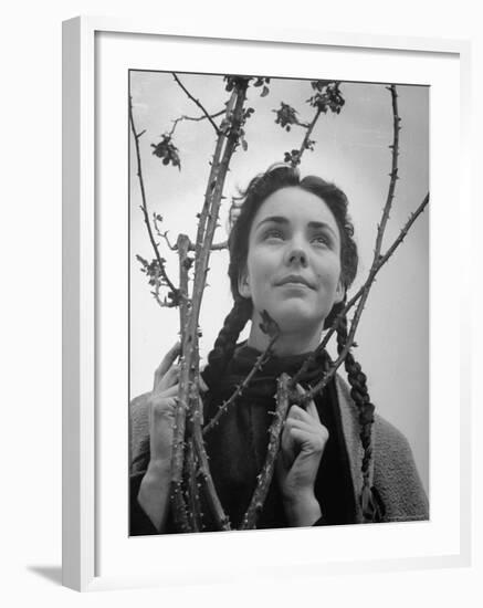 Jennifer Jonesin Scene from "Song of Bernadette"-John Florea-Framed Premium Photographic Print