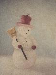 Snowman and Broom by Jennifer Kennard-Jennifer Kennard-Photographic Print