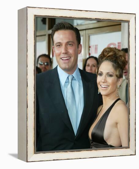 Jennifer Lopez And Ben Affleck-null-Framed Stretched Canvas