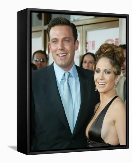 Jennifer Lopez And Ben Affleck-null-Framed Stretched Canvas