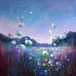 Cornflowers and The Moon No 1-Jennifer Taylor-Framed Stretched Canvas