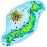 Map of Japan-Jennifer Thermes-Photographic Print