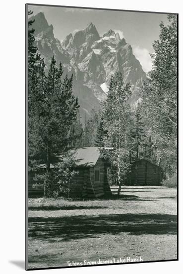 Jenny Lake Ranch, Tetons-null-Mounted Art Print