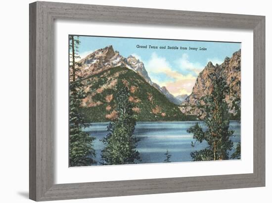 Jenny Lake, Saddle, Grand Teton-null-Framed Art Print