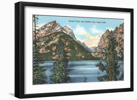 Jenny Lake, Saddle, Grand Teton-null-Framed Art Print