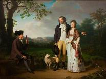 Ryberg with his Son Johan Christian and his Daughter-in-Law Engelke, née Falbe, 1797-Jens Juel-Framed Giclee Print